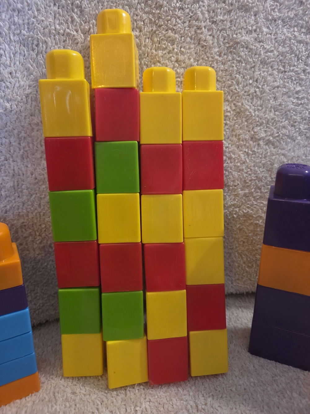 Colorful Stacking Building Blocks Toy Set - Bright Multicolor - Picture 6 of 8